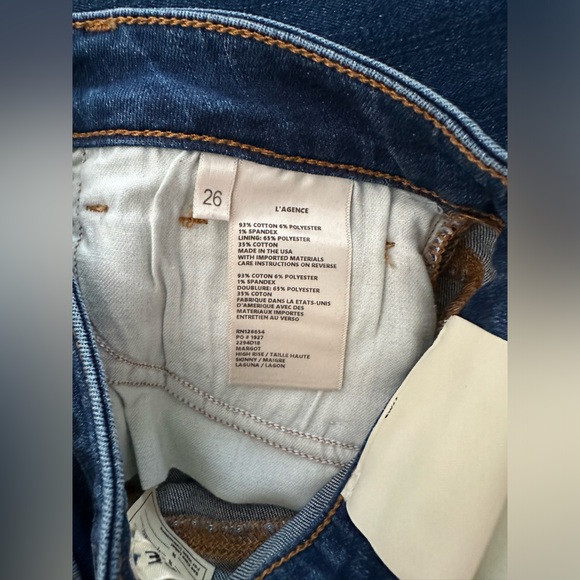 NWT L’Agence Margot Jeans - Picture 7 of 7